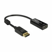 DELOCK Delock DisplayPort / HDMI adapterski kabel DisplayPort  vtič\, HDMI-A  vtičnica 0.20 m črna 62609 pozlačeni konektorji DisplayPort kabel, (20424218)