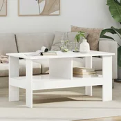 vidaXL Klubska miza Bela 90 x 50 x 45 cm Konstruiran les