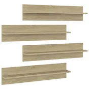 Vidaxl Stenske police 4 kosi sonoma hrast 80x11,5x18 cm iverna plošča