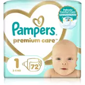 Pampers Premium Care Size 1 plenice za enkratno uporabo 2-5 kg 72 kos