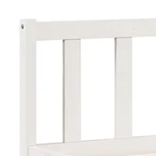 shumee vidaXL Zelo dolga postelja brez vzmetnice, bela, 140x220 cm, borov les