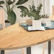 vidaXL vidaXL Mizna plošča 140x60x2 cm trdna hrastovina ovalna, (5000268827)