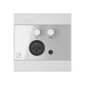 AUDAC WP205/W stenska ploščica/pokrov XLR + 3.5mm, bela