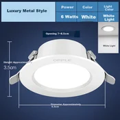Opple LED ugradna lampa, 5W, Bela