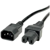 VALUE VALUE napajalni kabel IEC320/C14 moški - C15 ženski\, črn\, 0\,5 m Value 19.99.1120 hladne naprave priključni kabel črna 0.50 m, (20414626)