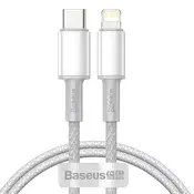 BASEUS Kabel za brzo punjenje za iPhone USB-C - Lightning Power Delivery 20W 1m bijeli