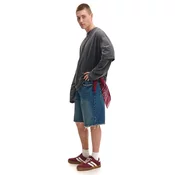 Cropp - Denim kratke hlače z učinkom pranja - mornarsko modra