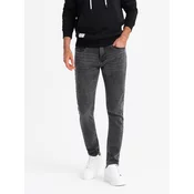 Ombre Mens tailored denim SLIM FIT pants with elastane - graphite