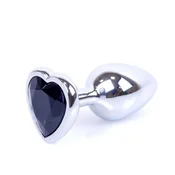 Gardj Europe MyLove Toys – Srebrni nakit Srčni PLUG – Črn