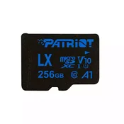Micro SDXC 256GB Patriot LX Series Class V10 A1 PSF256GLX11MCX 90MB/s video speed class V10/A1 App