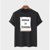 MAFIMI Muška majica Momak za ženidbu, Crna