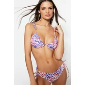 Trendyol cvetlični vzorec obrnjen V spodnji bikini vrh