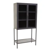 Siva jeklena vitrina 75x150x35 cm Acier – Premier Housewares