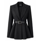 Hoermanseder Blazer Peplum črna