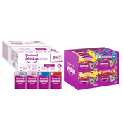 Jumbo pakiranje Whiskas vrečke 96 x 85 g + Whiskas Snacks 16 x 60 g po posebni ceni! - Duo vrečke: Surf & Turf v želeju + Whiskas Snacks