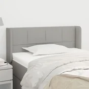 Vidaxl vidaXL Vzglavje s krilci svetlo sivo 103x16x78/88 cm blago