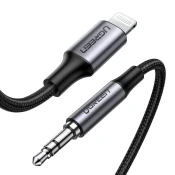 Ugreen AUX avdio kabel za iPhone MFI Lightning - 3,5 mm mini jack 1 m siv