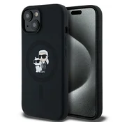 shumee Ovitek Karl Lagerfeld MagSafe črne barve za iPhone 15 Plus