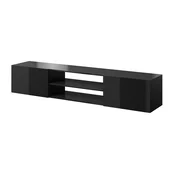 CMM RTV cabinet SLIDE 200K 200x40x37 cm all in gloss black