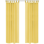 vidaXL Prosojne zavese 2 kosa 140x245 cm rumene barve