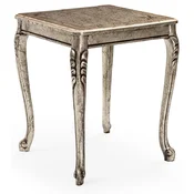 Casa Padrino luxury baroque side table antique silver - Square baroque style solid wood table - Luxury living room furniture in baroque style - Baroque furniture - Noble & Magnificent