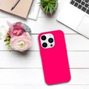 Infostyle Silikonski ovitek Premium za iPhone 15 Živo roza/Silikon