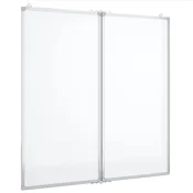 Vidaxl Magnetna tabla zložljiva 80x80x1,7 cm aluminij