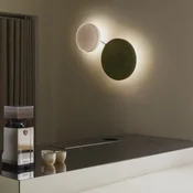 MARSET LED stenska svetilka Caramel, opal, O 28 cm, TRIAC, steklo - Dnevna soba/jedilnica - Dizajn - opal, črn
