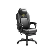 Songmics Gaming stol 70x70x119-129 cm Črn