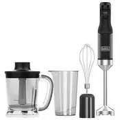 Tyčový mixér Black+Decker, BXHBA1501E, nastavitelný regulátor, nerezové čepele, 1500 W
