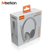 Žične slušalke z mikrofonom Meetion HP003 - bele (3,5 mm)
