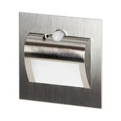 DRACO LED NOVO 1,5W, vgradna stopniščna svetilka, 12VDC, 30lm, 6000K, saten, senzor gibanja in mra