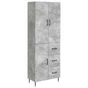 vidaXL Set omar 2 pcs Betonsko siva 66 x 34,5 x 89,5 cm Inženirski les