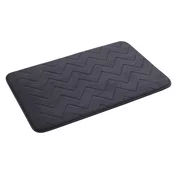 MOUSSE bathroom mat, 50x80cm, 100% polyester, non-slip, anthracite - Črna - 50x80 cm - Gedy - 24 - Tkanina - 800 - Kopalniška podloga - 500 - 14