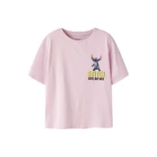 NAME IT Majica NKFJYNIN STITCH mornarska / med / staro roza