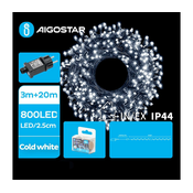 Aigostar - LED spoljašnja božicna girlanda 800xLED/8 funkcija 23m IP44 hladno bela