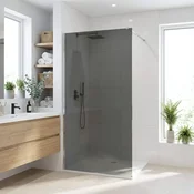 Stena za prhanje Rea Flexi Grey/Chrome 100