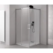 POLYSAN THRON Kvadratni Sprchový Kout 1000x1000mm, Brezokvirni z Drsnim Odpiranjem