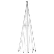 Vidaxl Božično drevo s konico 732 hladno belih LED lučk 500 cm