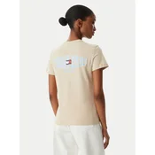 Tommy Jeans Majica Wavy Flag DW0DW22274 Svetlo bež Regular Fit