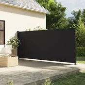 shumee vidaXL Zložljiva stranska tenda črna 160 x 500 cm
