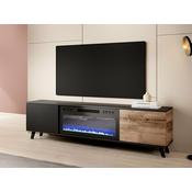 TV stol Houston E111 Wotan hrast, Crna, 180x52x40cm