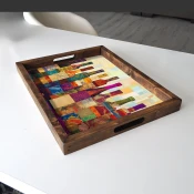 Aberto Design Poslužavnik REF026 48 x 38 x 4 cm, Šareni