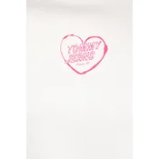 Tommy Jeans Majica HEART  roza / bela