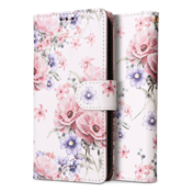 Onasi preklopna torbica Wallet denarnica Fancy Diary Samsung Galaxy A55 - Flower bela