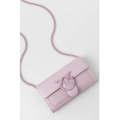 Usnjena denarnica Pinko ženska, vijolična barva, 100062 A124