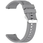 INF Silikonski pašček za uro z šivi v avtomobilu za Xiaomi Watch S4 & Huawei GT5 Grey, (21624598)