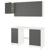 KNOXHULT Blok kuhinja, tamno siva, 220x61x220 cm
