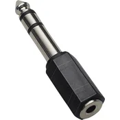 BKL Electronic Klinken avdio adapter [1x klinken vtič 6.35 mm - 1x klinken vtičnica 3.5 mm] črne barve BKL Electronic, (20411480)