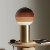MARSET namizna svetilka Dipping Light, višina 22 cm, rjava/medenina - Dnevna soba/jedilnica - Dizajn - rjava, medenina - Steklo
